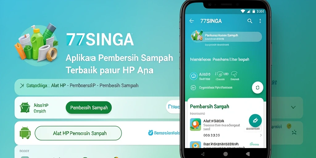 Screenshot aplikasi 77SINGA menunjukkan antarmuka sederhana dan fungsi pembersihan yang efisien.