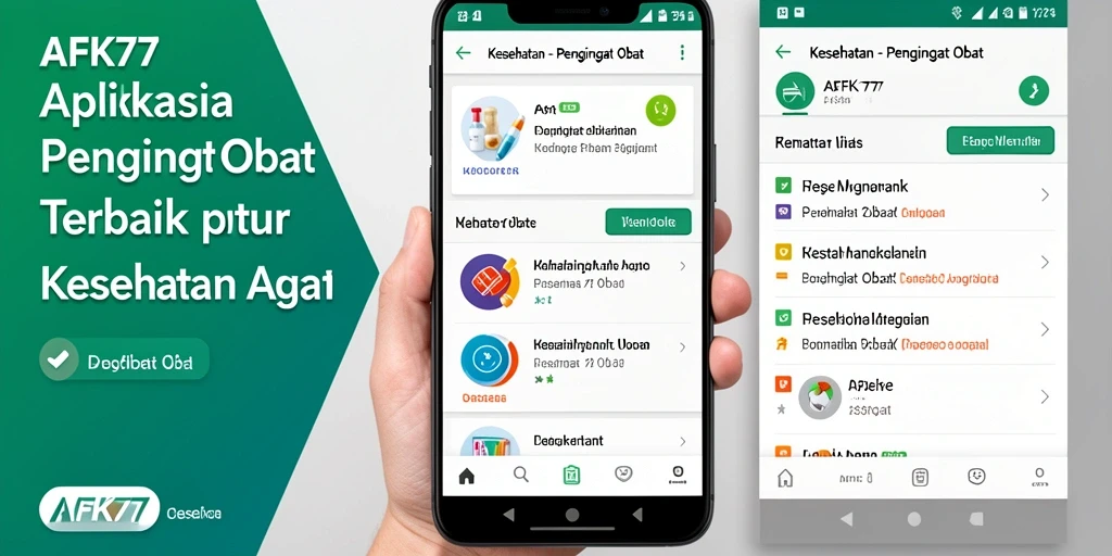 Tampilan antarmuka Pengingat Obat AFK77 yang menarik dan mudah digunakan.