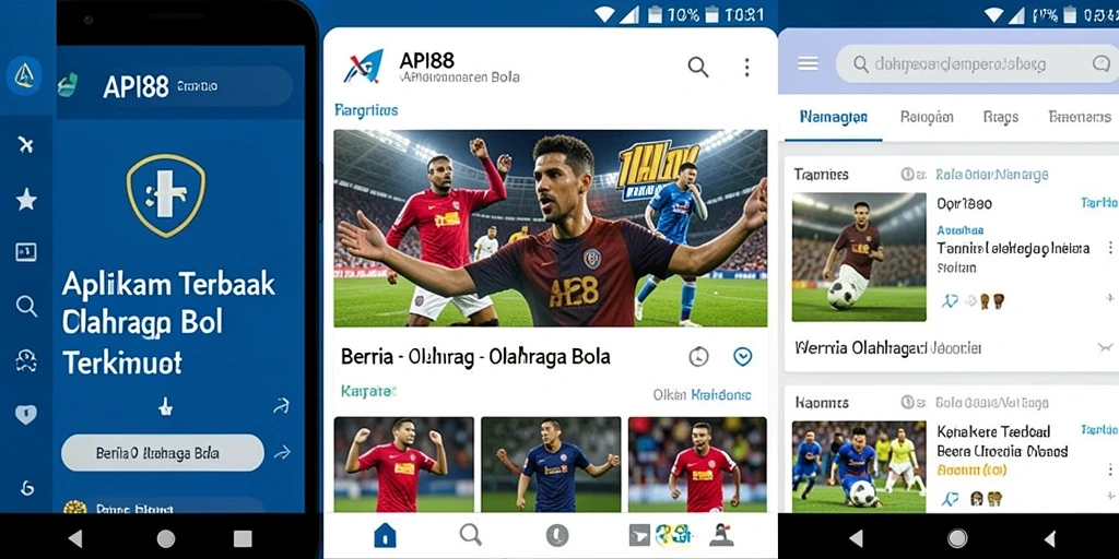 Antarmuka API88 yang menarik dan informatif untuk berita olahraga bola.