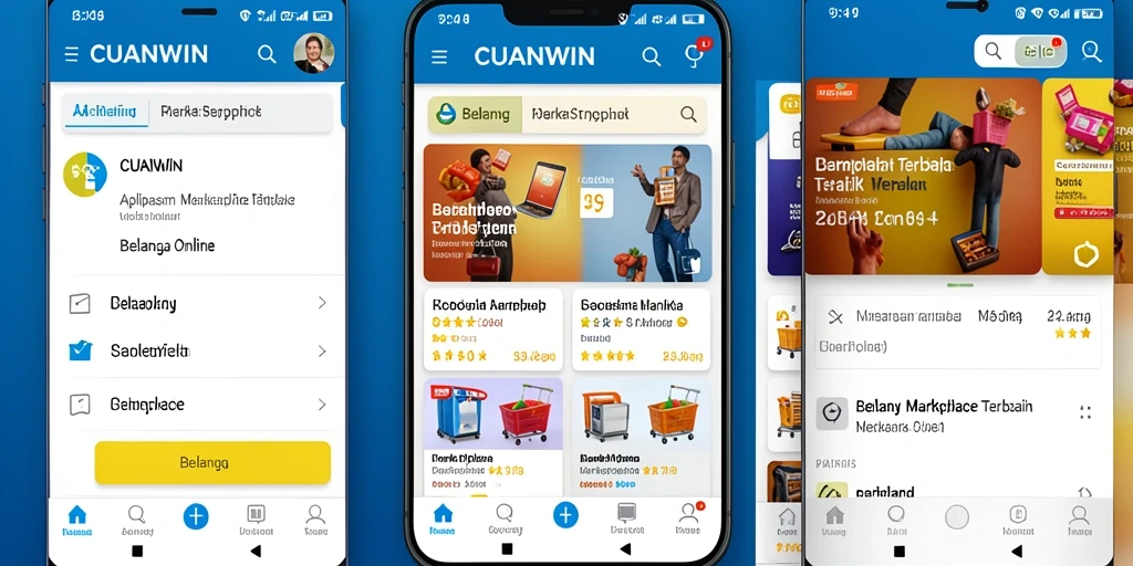 Tampilan antarmuka aplikasi CUANWIN yang modern dan menarik.