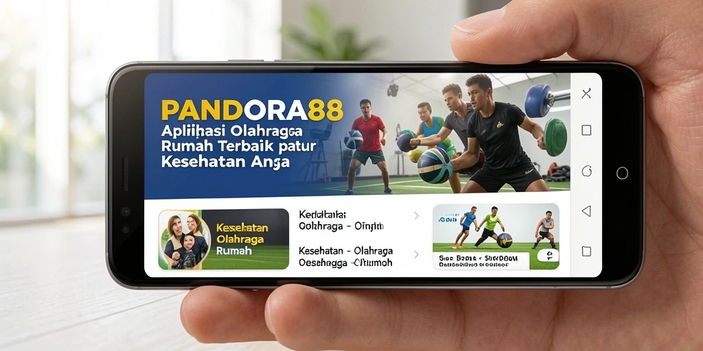 Antarmuka aplikasi PANDORA88 menampilkan berbagai program olahraga rumah.