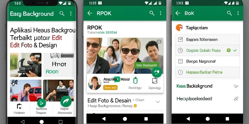 Antarmuka RPOK yang simpel dan efek hapus background yang memukau.