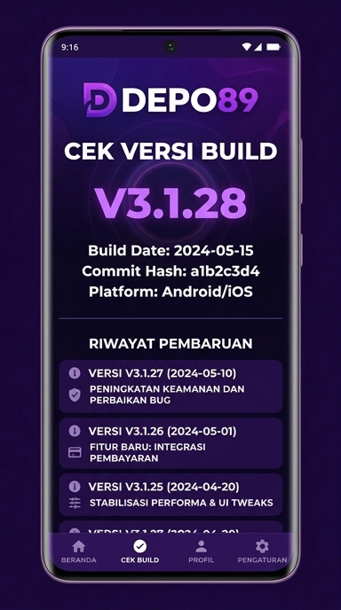 Riwayat Versi depo89 untuk Pengguna Android